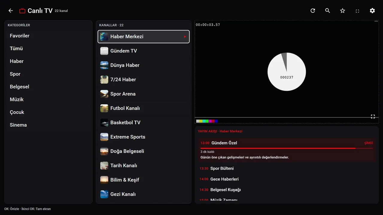 Samsung TV canlı TV