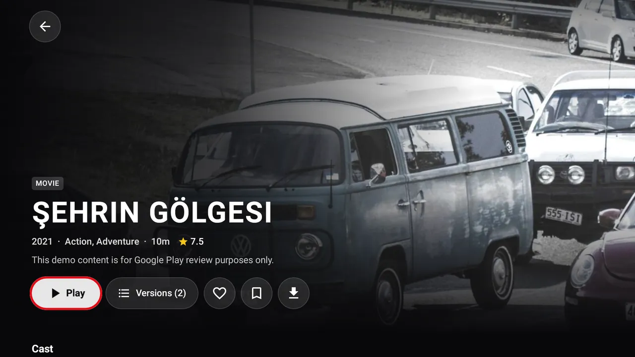 Android TV film detayı